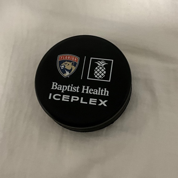 Black Florida Panthers Hockey Puck squishy - Picture 1 of 1